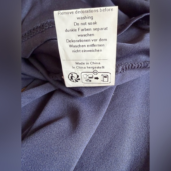 GRACE KARIN Women’s Navy V-Neck Long Sleeve Blouse Size Medium - Picture 7 of 8